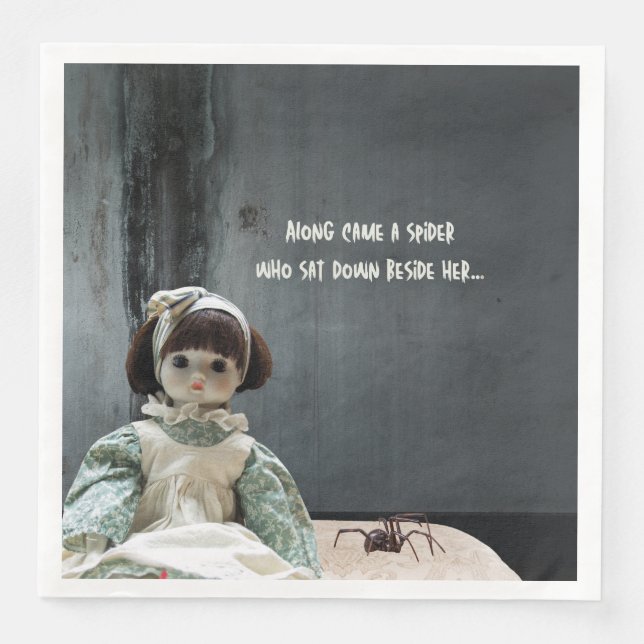 Servilleta De Papel De Cena Toallas para la cena de Halloween, espeluznante Mi (Anverso)