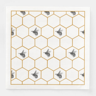 Servilleta De Papel De Cena Toallas Queen Bee & Honeycomb
