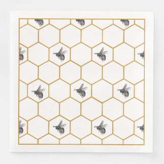 Servilleta De Papel De Cena Toallas Queen Bee & Honeycomb