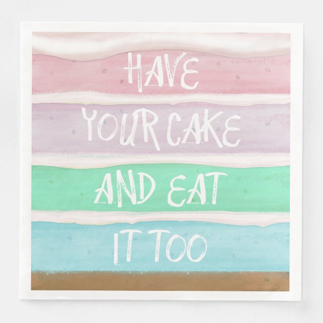 Servilleta De Papel De Cena Toma tu pastel (Anverso)