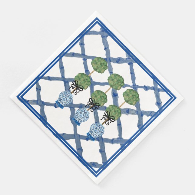 Servilleta De Papel De Cena Topiary Chinoiserie Ginger Jar Napkins (Esquina)