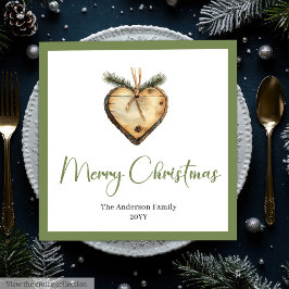 Servilleta De Papel De Cena Trendy Bohemian Christmas Wreath in Botanical  