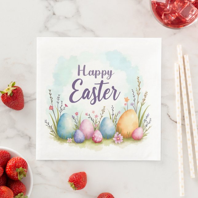 Servilleta De Papel De Cena Trendy Easter Eggs Beautiful Collection (In situ)