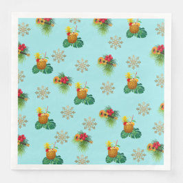 Servilleta De Papel De Cena Tropica - Aqua