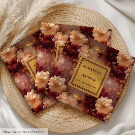 Servilleta De Papel De Cena Unicas servilletas de tela Boda de Boho de oro de 