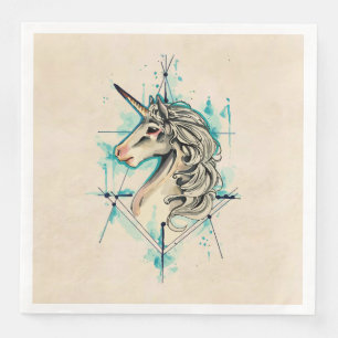 Servilleta De Papel De Cena Unicornio