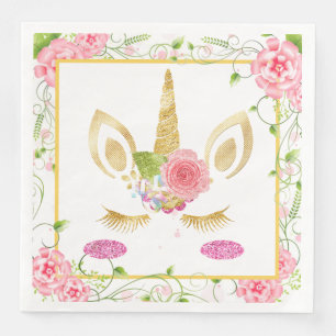 Servilleta De Papel De Cena Unicornio