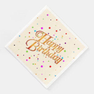 Servilleta De Papel De Cena Unisex Genérico Feliz cumpleaños