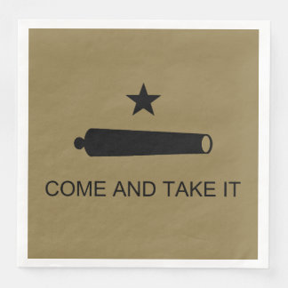 Servilleta De Papel De Cena ¡Ven Y Tómalo! Bandera de batalla del estado de Te