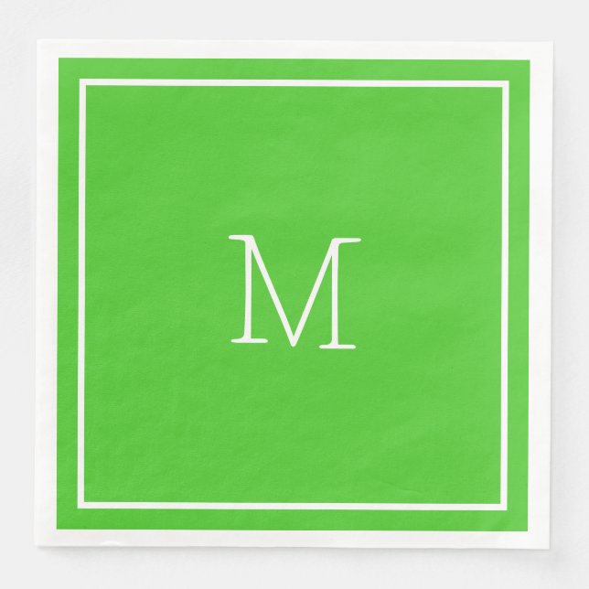 Servilleta De Papel De Cena Verde (Anverso)
