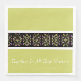 Servilleta De Papel De Cena Verde claro con negro