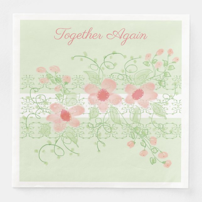 Servilleta De Papel De Cena Verde pastel suave (Anverso)