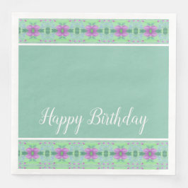 Servilleta De Papel De Cena Verde verde azulado Y Púrpura