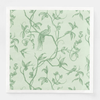 Servilleta De Papel De Cena Viaje al Chateau Peacock Green