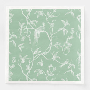 Servilleta De Papel De Cena Viaje al Chateau Peacock Green2