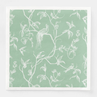 Servilleta De Papel De Cena Viaje al Chateau Peacock Green2