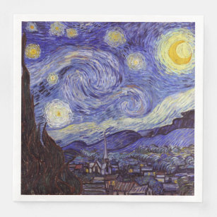 Servilleta De Papel De Cena Vicent Van Gogh Starry Night Vintage Bella Artes