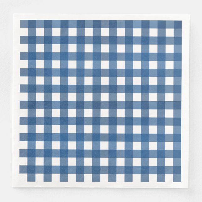 Servilleta De Papel De Cena Vichy Bleu marine (Anverso)