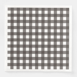 Servilleta De Papel De Cena Vichy Gris anthracite