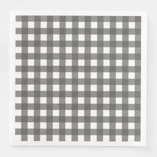 Servilleta De Papel De Cena Vichy Gris clair