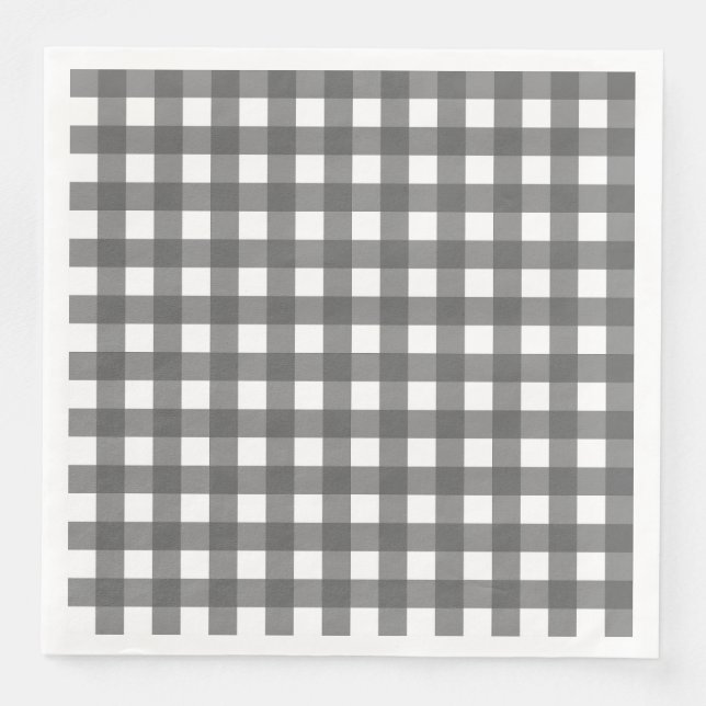 Servilleta De Papel De Cena Vichy Gris clair (Anverso)