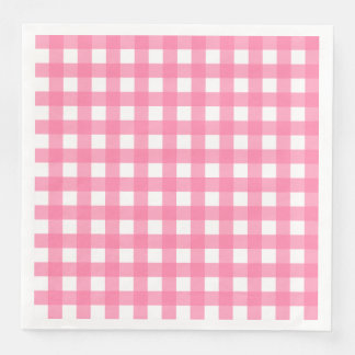 Servilleta De Papel De Cena Vichy Rose clair
