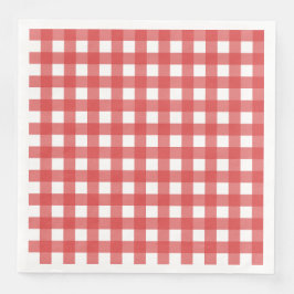 Servilleta De Papel De Cena Vichy Rouge