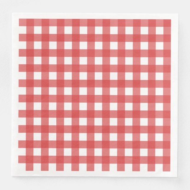 Servilleta De Papel De Cena Vichy Rouge (Anverso)