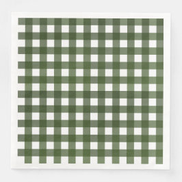 Servilleta De Papel De Cena Vichy Vert d'Alsace