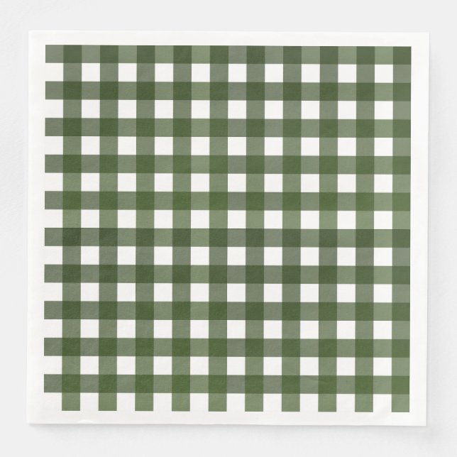 Servilleta De Papel De Cena Vichy Vert d'Alsace (Anverso)