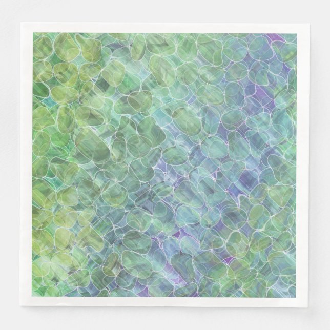 Servilleta De Papel De Cena vidrio atómico de mar: (Anverso)