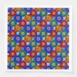 Servilleta De Papel De Cena Vidrio Rojizo Abstracto Verde Azul Naranja