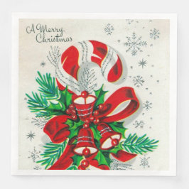 Servilleta De Papel De Cena Vintage chuletas retro fiesta de caramelo de Navid