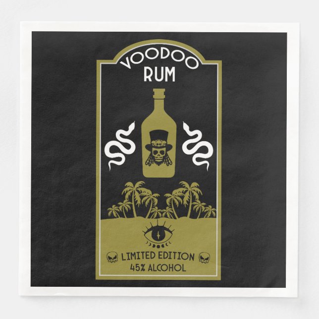 Servilleta De Papel De Cena Voodoo Rum caribeño (Anverso)