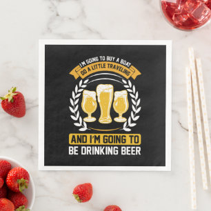 Servilleta De Papel De Cena Voy a estar bebiendo cerveza