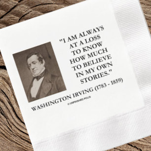 Servilleta De Papel De Cena Washington Irving Siempre A Pérdida Cree Historias