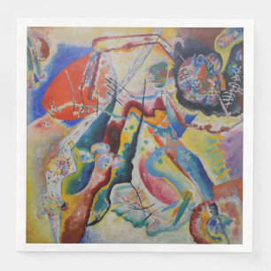 Servilleta De Papel De Cena Wassily Kandinsky Mancha roja Arte abstracto clási