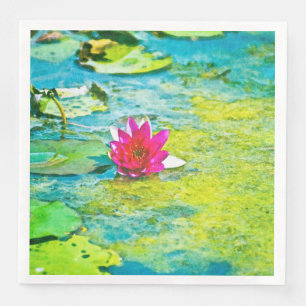 Servilleta De Papel De Cena Water Lily Lilypad