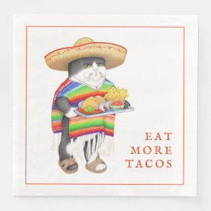 Servilleta De Papel De Cena WENDELITO Come Más Tacos Servilleta de Cena Estánd