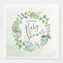 Wreath de color de agua de Baby Shower