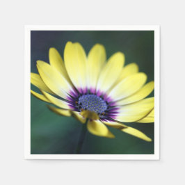 Servilleta de papel de centro amarillo púrpura