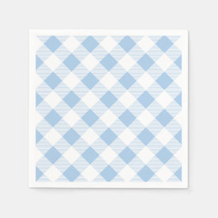 Servilleta de papel de cuadros azules Gingham