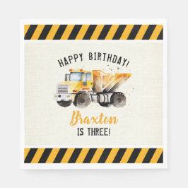 Servilleta de papel de cumpleaños de zona de const