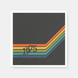 servilleta de papel de diseño retro de 1975.