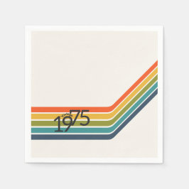Servilleta de papel de diseño vintage 1975.
