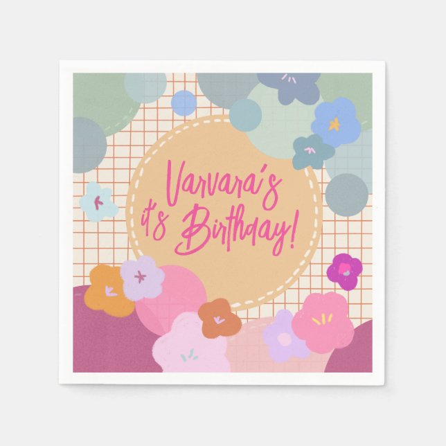 Servilleta de papel de dopamina de cumpleaños de f (Anverso)