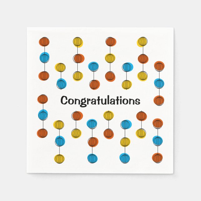 servilleta de papel de felicitación de la cadena d (Anverso)