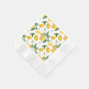 Servilleta de papel de fiesta con tema de limón de