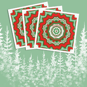 Servilleta de papel de fiesta de Navidad Roja/Verd
