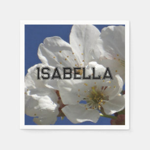 Servilleta de papel de flor personalizable
